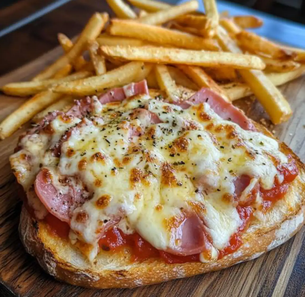 Bruschetta Jambon & Fromage coulant