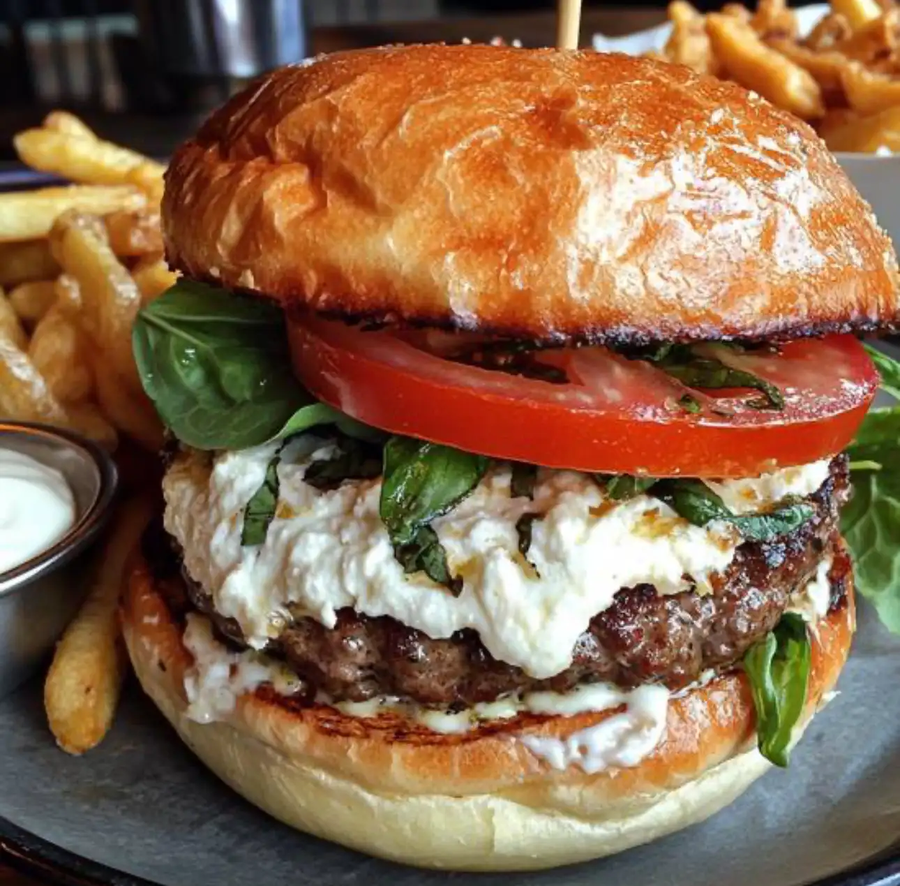 Burger Chèvre & fraîcheur Méditerranéenne
