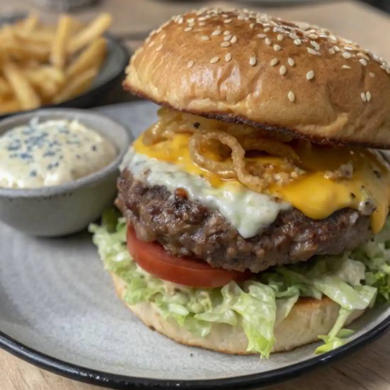 Burger Saint-Agur fondant