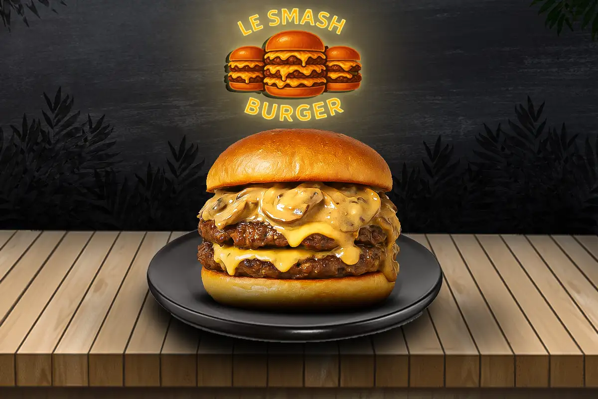 Burger sauce forestière aux champignons