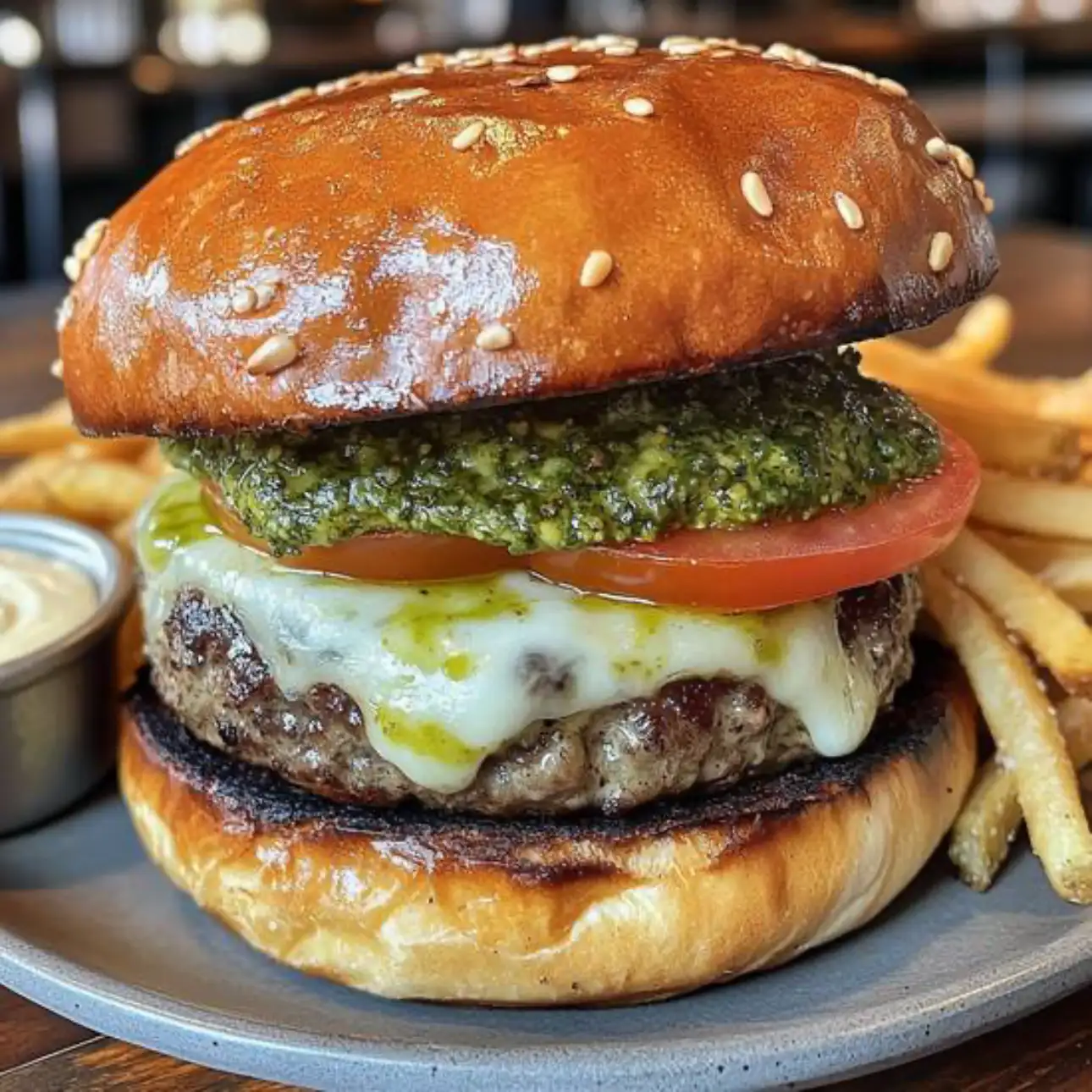 Burger Pesto & Pignon